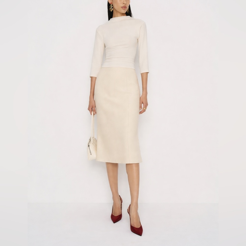 Carven Linen A-lineSkirt